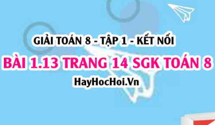 Giải bài 1.13 trang 14 Toán 8 Tập 1 SGK Kết nối tri thức